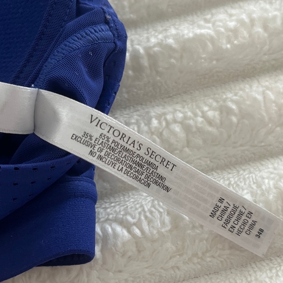 Victoria's Secret VSX SPORT Blue Strappy Sports Bra 34B - Picture 9 of 10